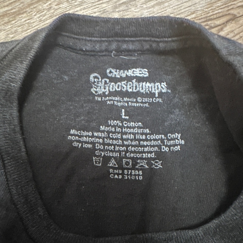 Goosebumps Welcome to Horrorland T-Shirt Mens Large Black Mineral Wash Graphic - Picture 4 of 6